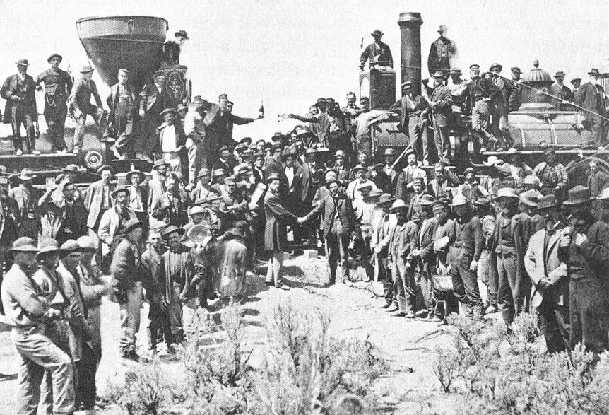 Golden_Spike_ceremony_Promontory_Utah_May_10_1869